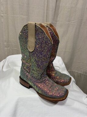 Tanner Mark Blue Mermaid Glitter Boots
